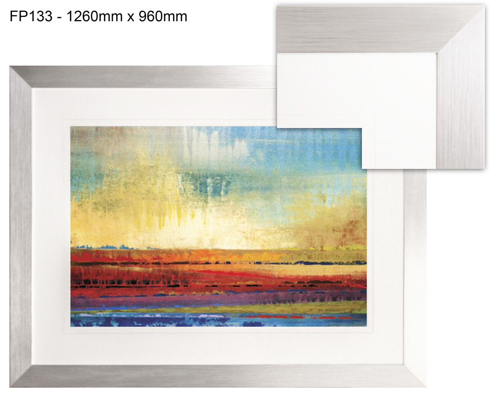 FP133 Wall décor art framed print abstract silver frame